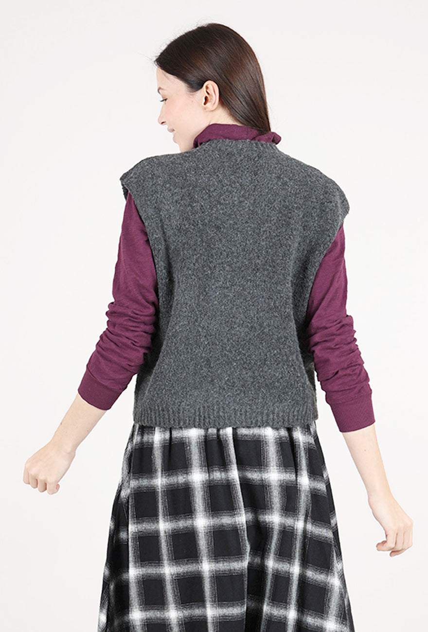 Grade & Gather Keightly Sweater Vest, Charcoal