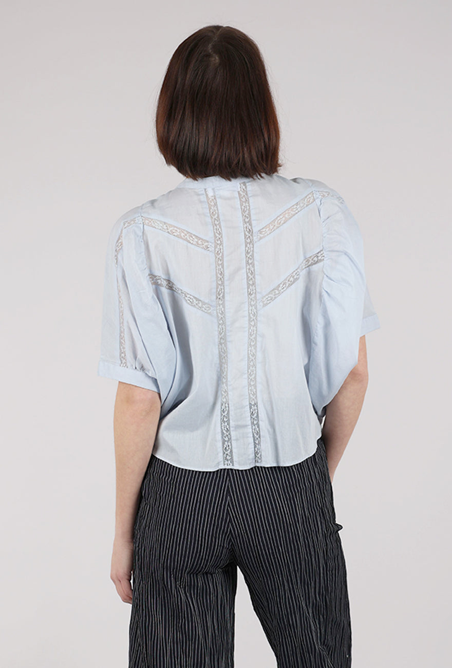 Sita Murt Butterfly Sleeve Lady Blouse, Pale Blue