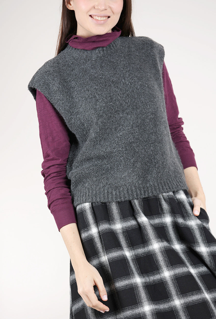 Grade & Gather Keightly Sweater Vest, Charcoal