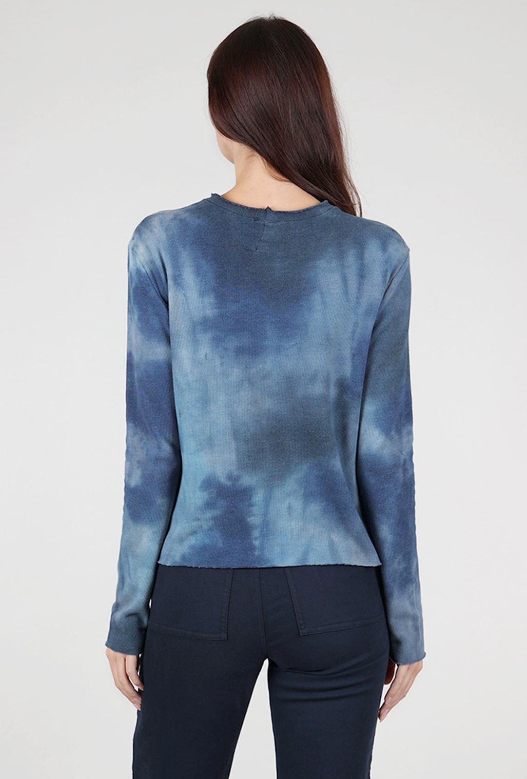 Heyne Bogut Crop Cozy Smoosh Top, Sky Mix