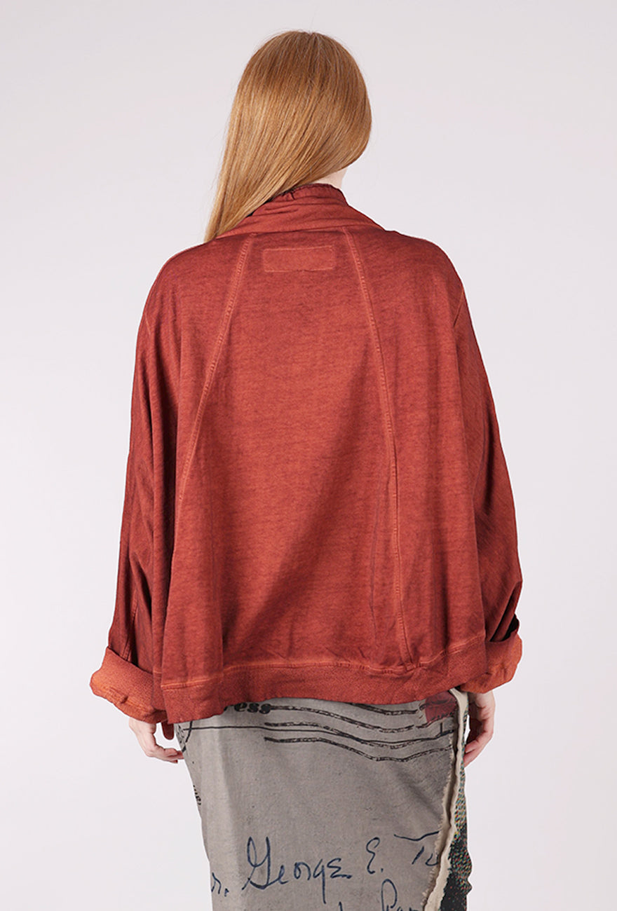 Rundholz Hand-Dyed French Terry Funnel Swing Top, Crab Cloud
