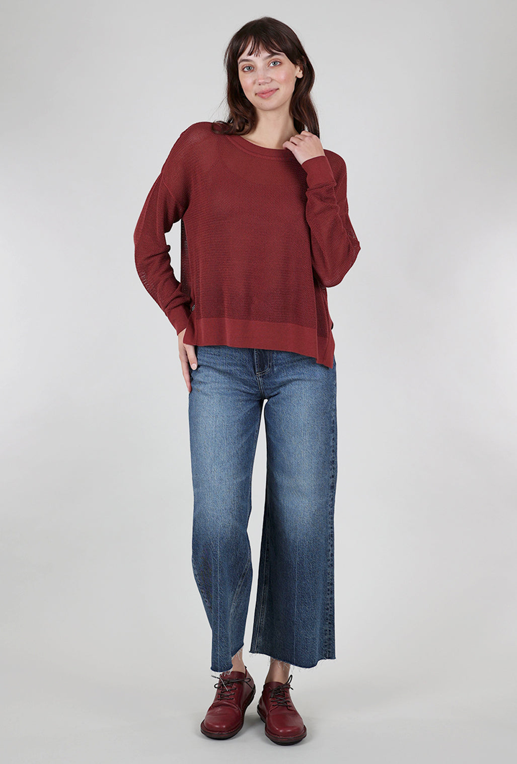Planet Mini Seed Stitch Sweater, Cinnamon