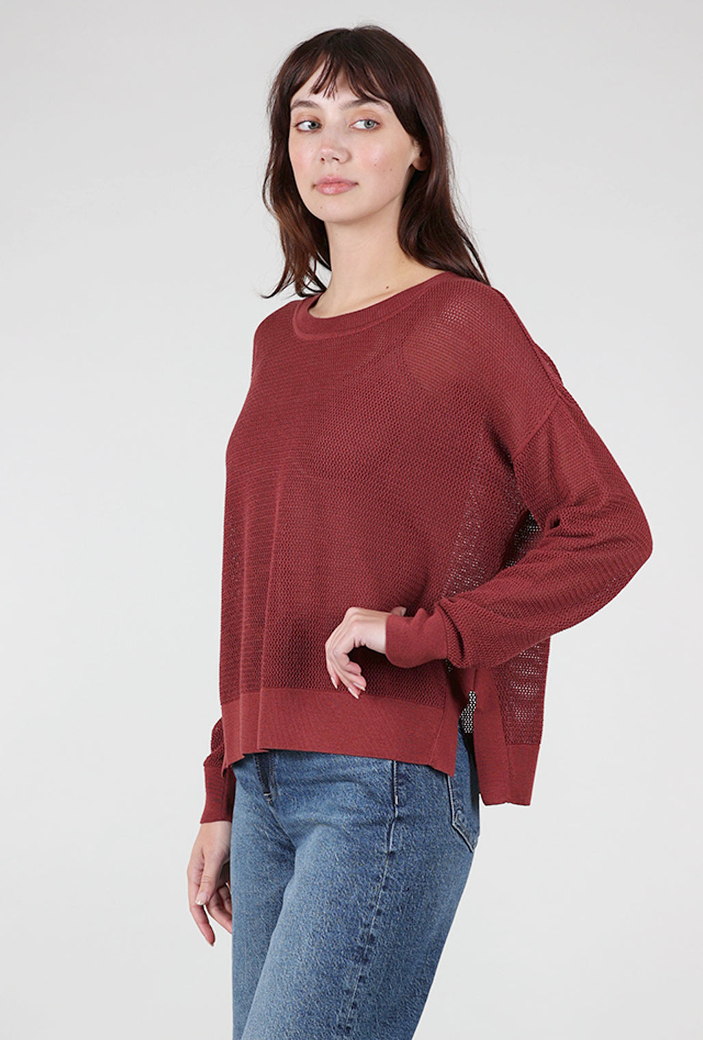 Planet Mini Seed Stitch Sweater, Cinnamon
