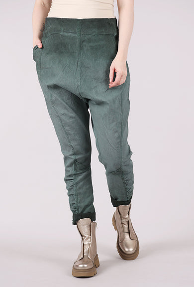 Rundholz Texture Twill Slip On Pant, Pine Reverse