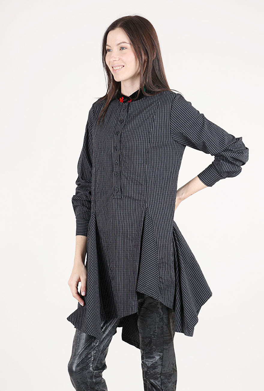 Alembika Rose Trim Tunic, Black