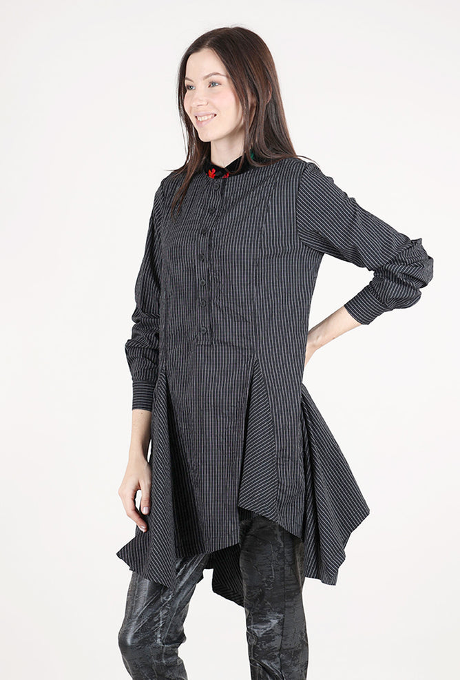 Alembika Rose Trim Tunic, Black