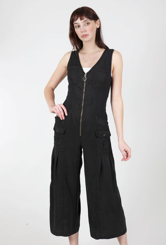 XCVI MacGowan Crop Jumpsuit, Black 