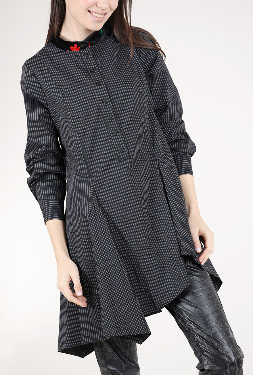 Alembika Rose Trim Tunic, Black