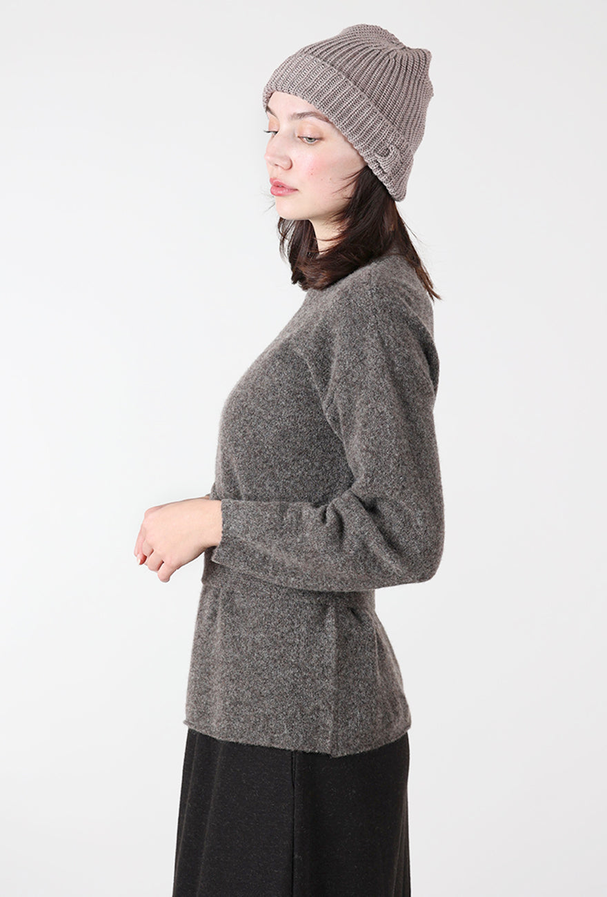 Hannes Roether Essential Wool Skull Cap, Beige