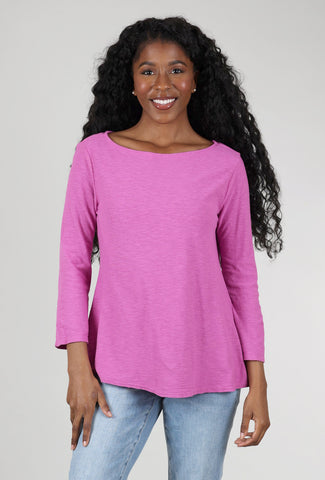 Cut Loose A-Line 3/4 Boatneck Tee, Cosmo 