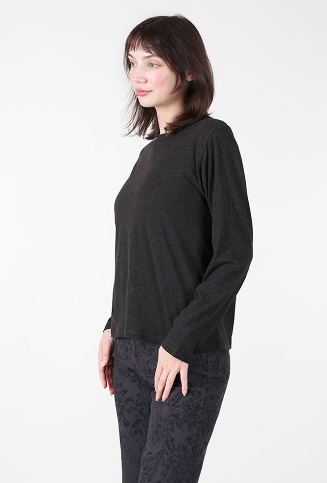 Alpaca Blend Tee, Black Angle 2