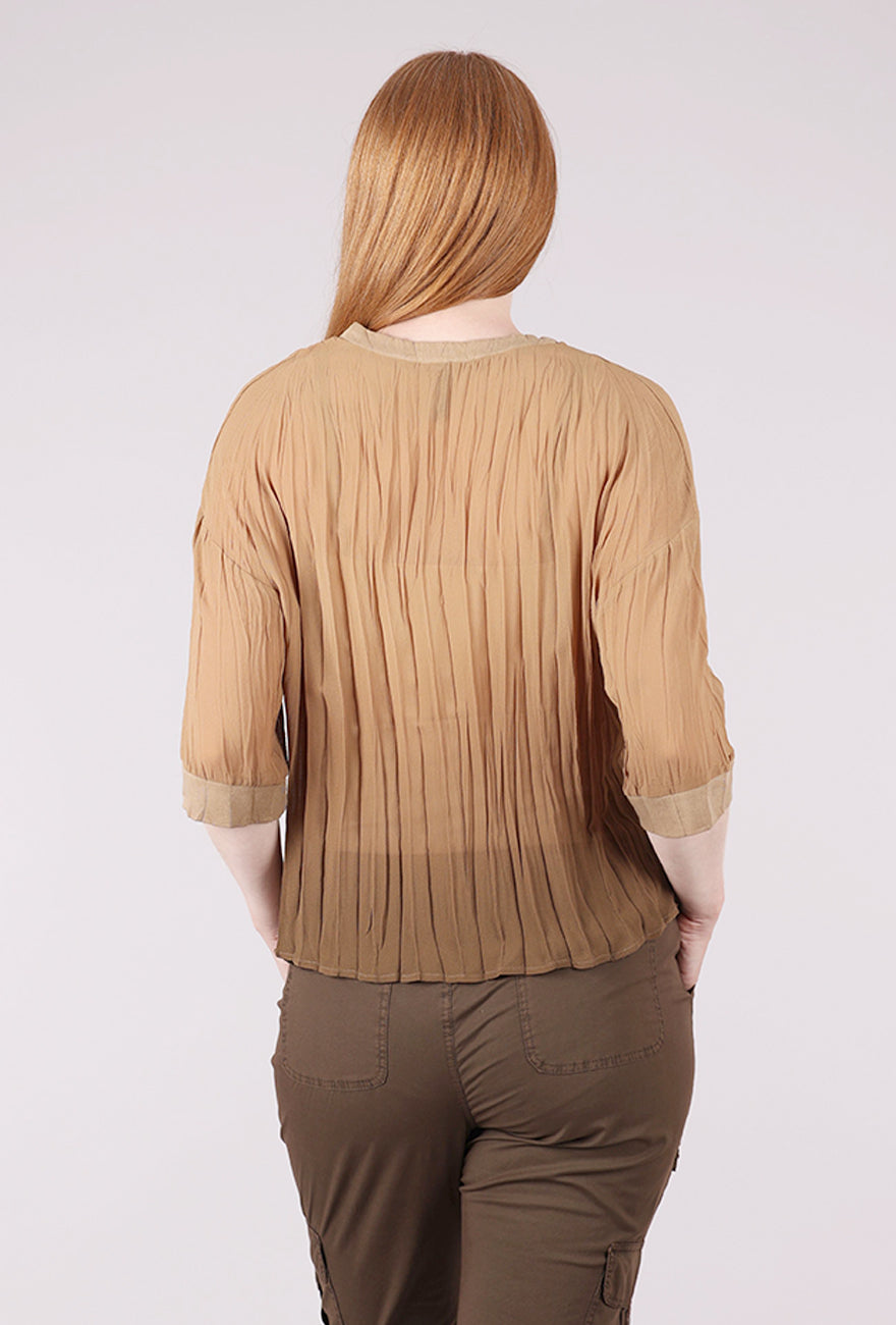 XCVI Hoyt Top, Coffee Dip Dye