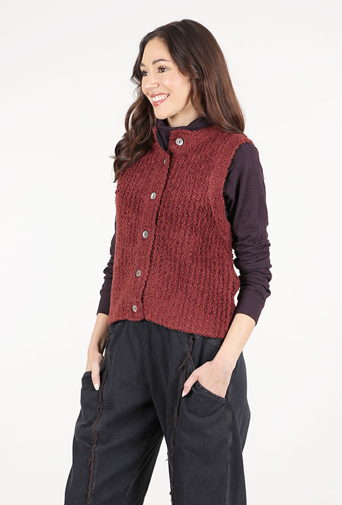 Bitte Kai Rand Nubby Knit Sweater Vest, Maroon