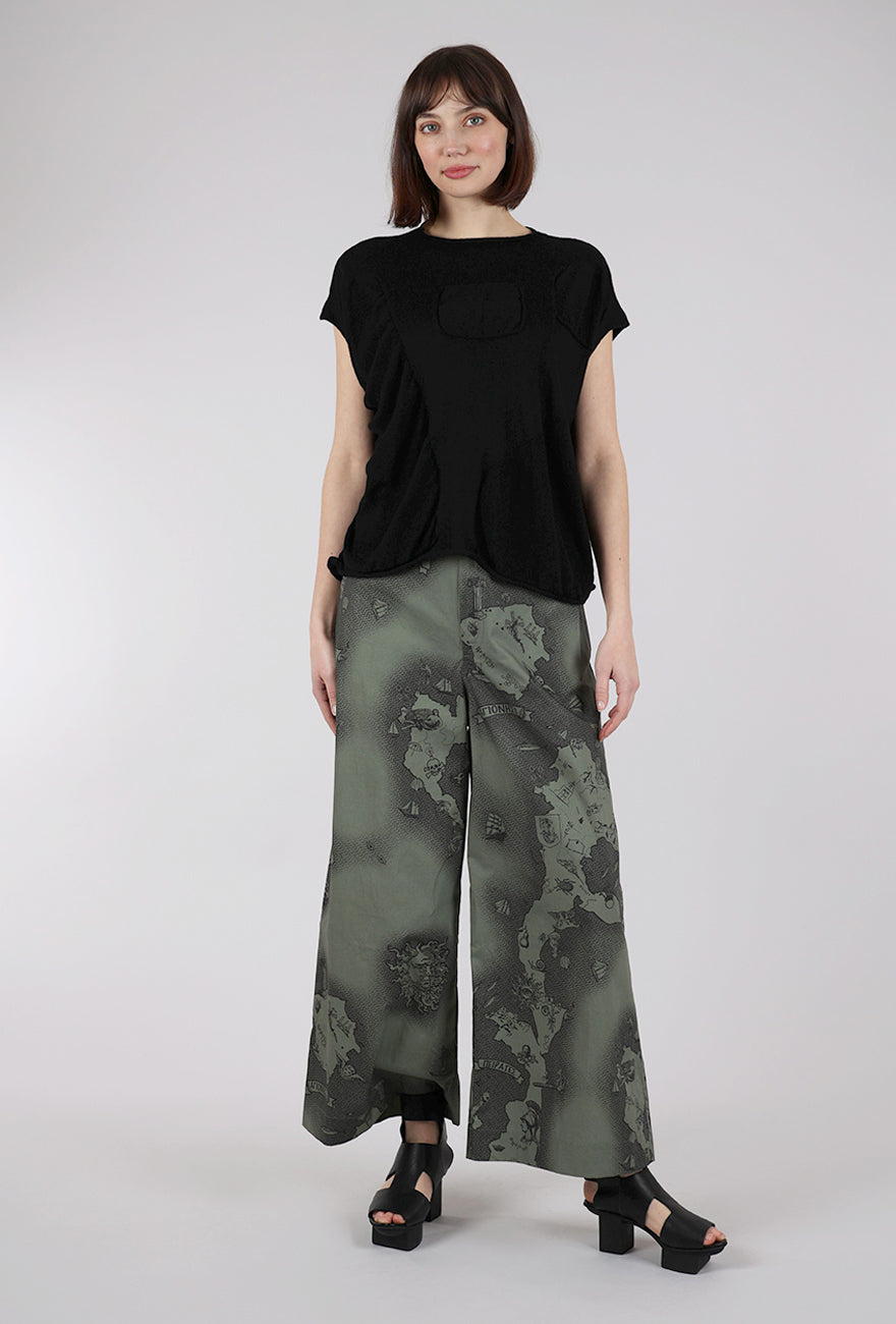 La Vaca Loca Paso Trouser, Pirate Map Olive