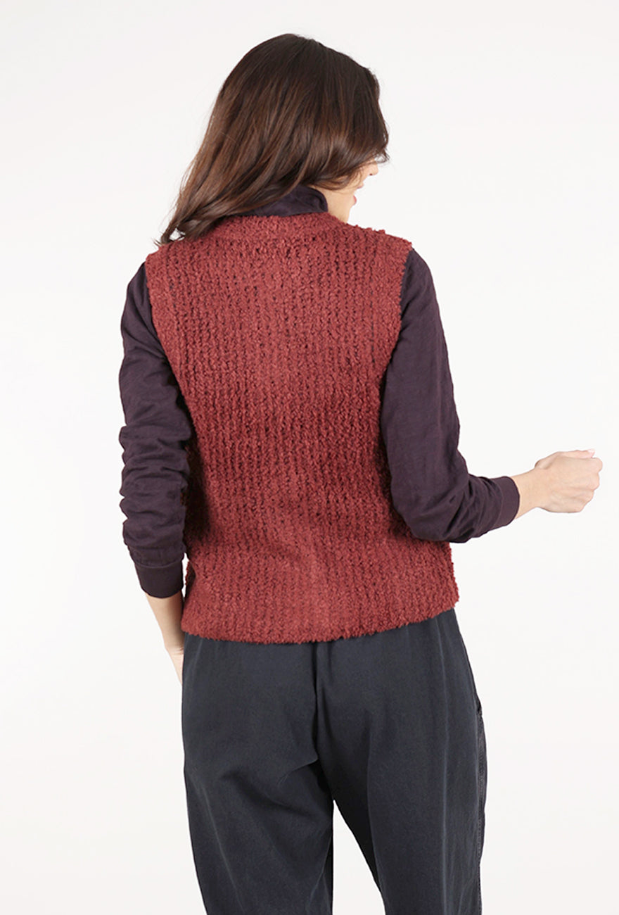 Bitte Kai Rand Nubby Knit Sweater Vest, Maroon