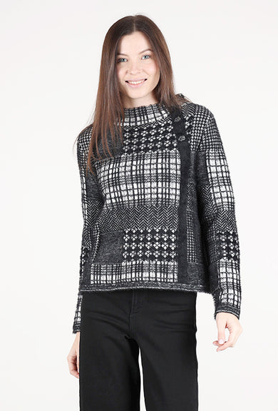 Habitat Plaid Patchwork Pullover, Black