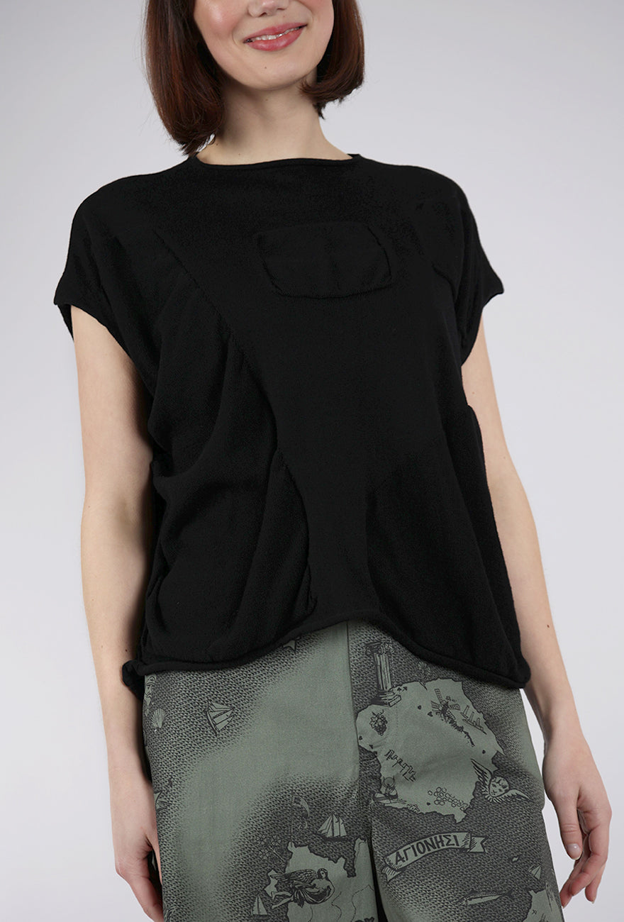 La Vaca Loca Glikos Amorphous Inset Sweater, Black