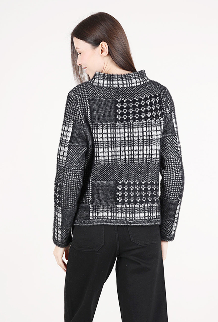 Habitat Plaid Patchwork Pullover, Black