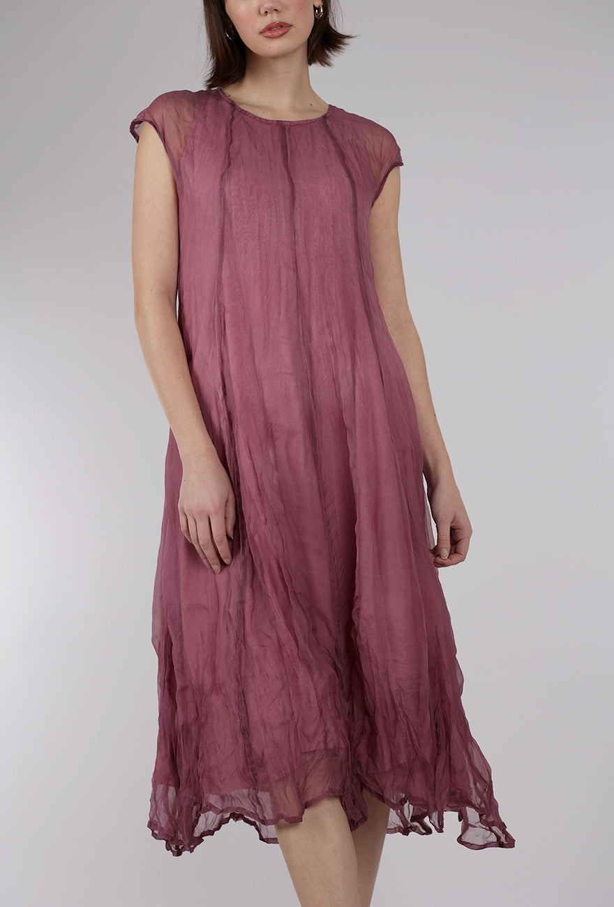 Grizas Floating Overlay Dress, Orchid