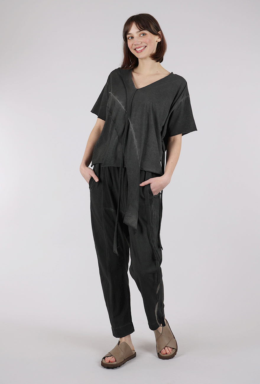 La Vaca Loca Hidra Ribbony Knit Top, Cold Black