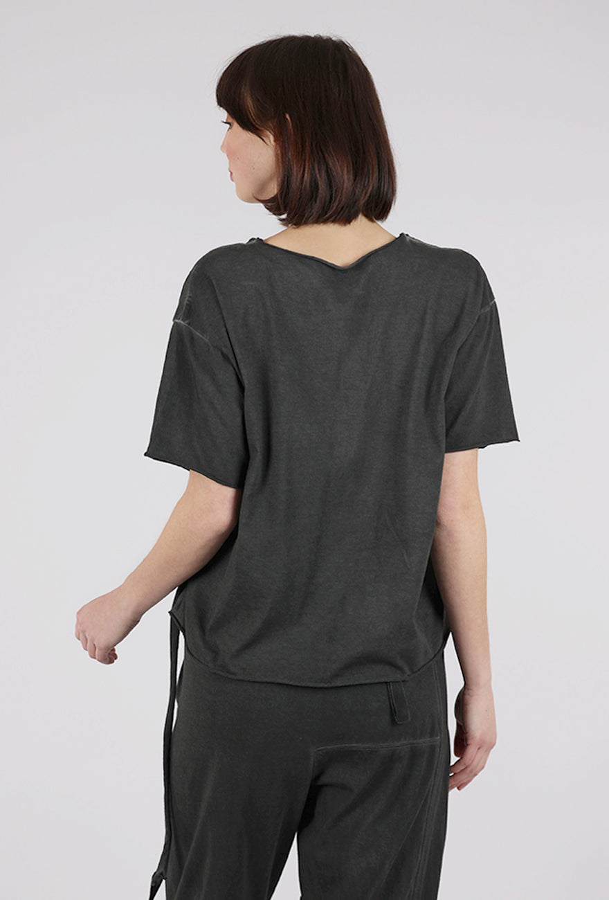 La Vaca Loca Hidra Ribbony Knit Top, Cold Black
