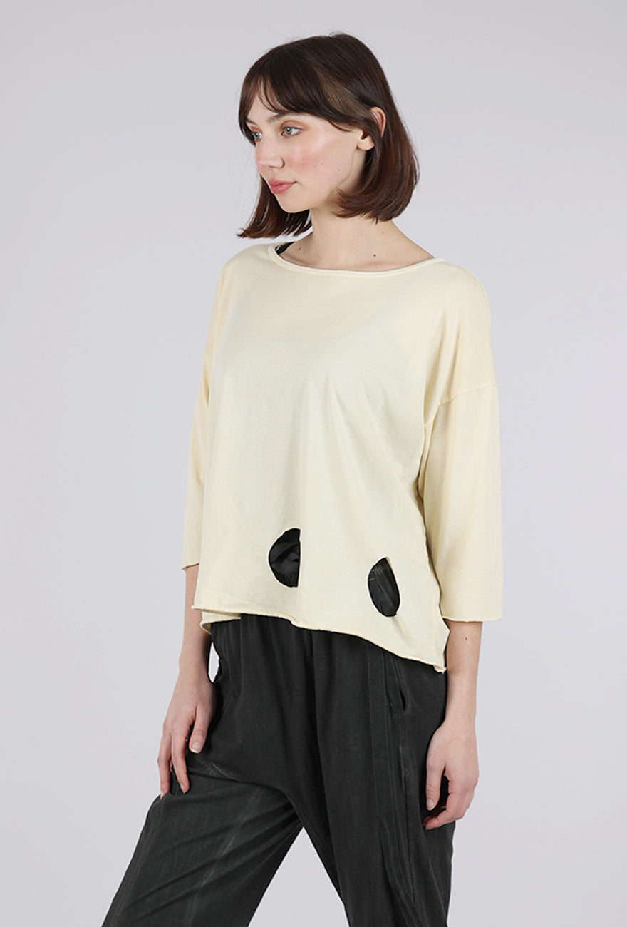 M Square Circle Cutouts Tee, Butter