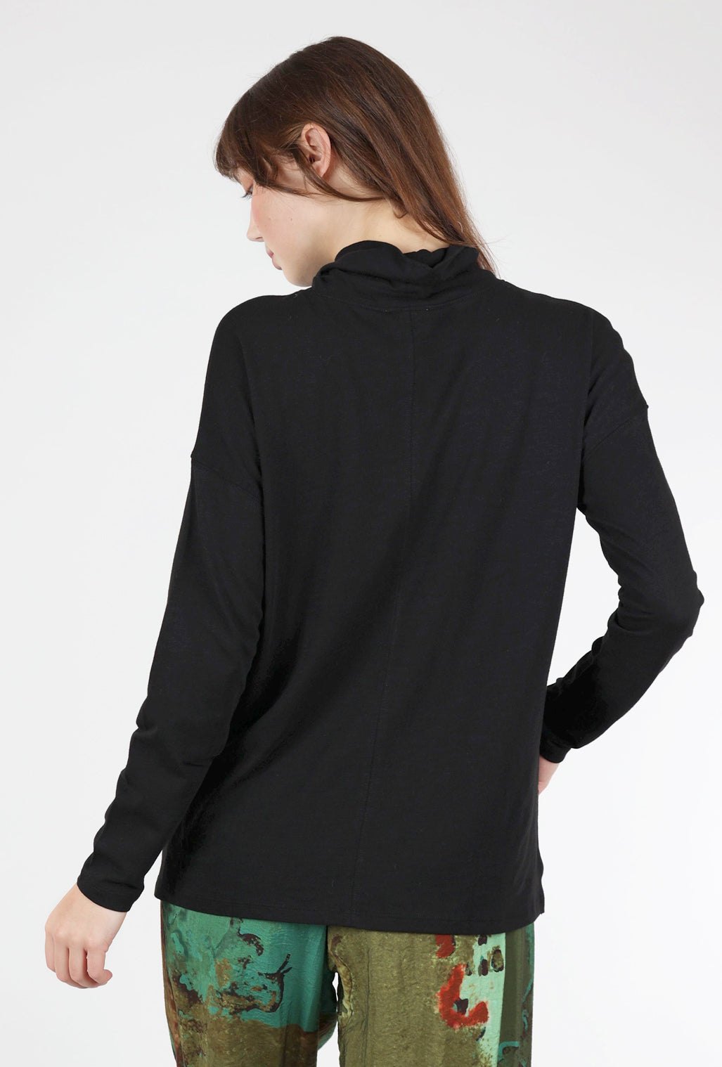 Lilla P L/S Easy Mock Neck, Black