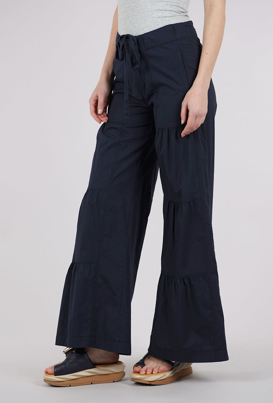 Wearables by XCVI Terraced Wide Leg Pant, Navy