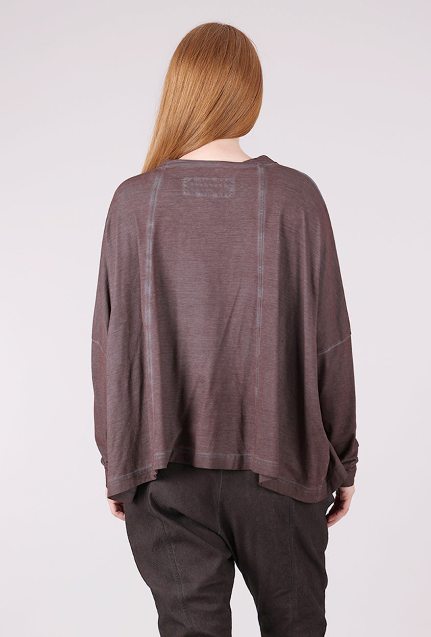 Rundholz Drape Neck Bubble Top, Flamingo Cloud