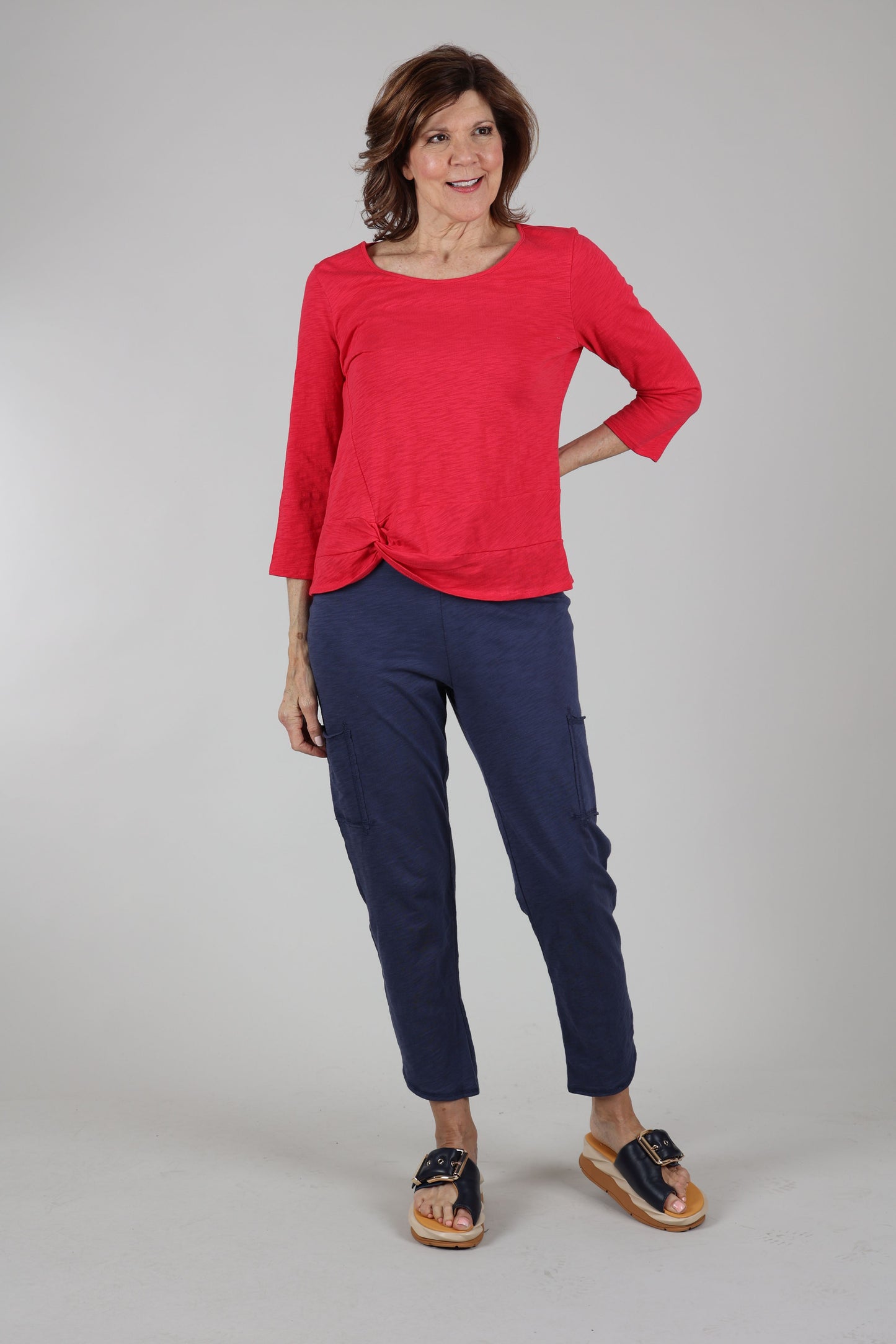 Escape by Habitat Cotton Slub Pocket Ankle Pant, Navy