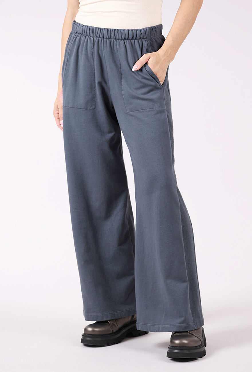 Fenini Contrast Inset Fleece Pant, Charcoal