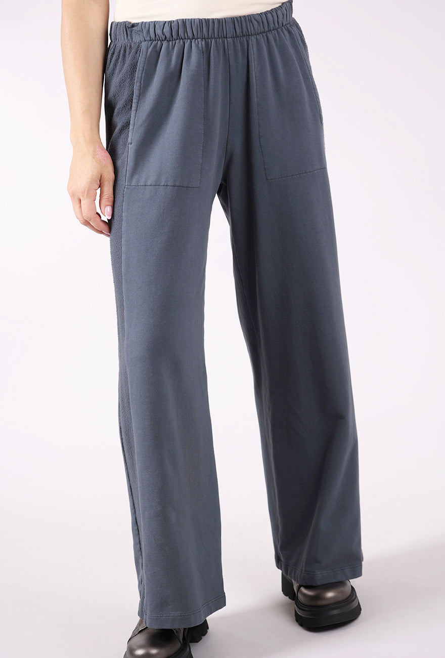 Fenini Contrast Inset Fleece Pant, Charcoal