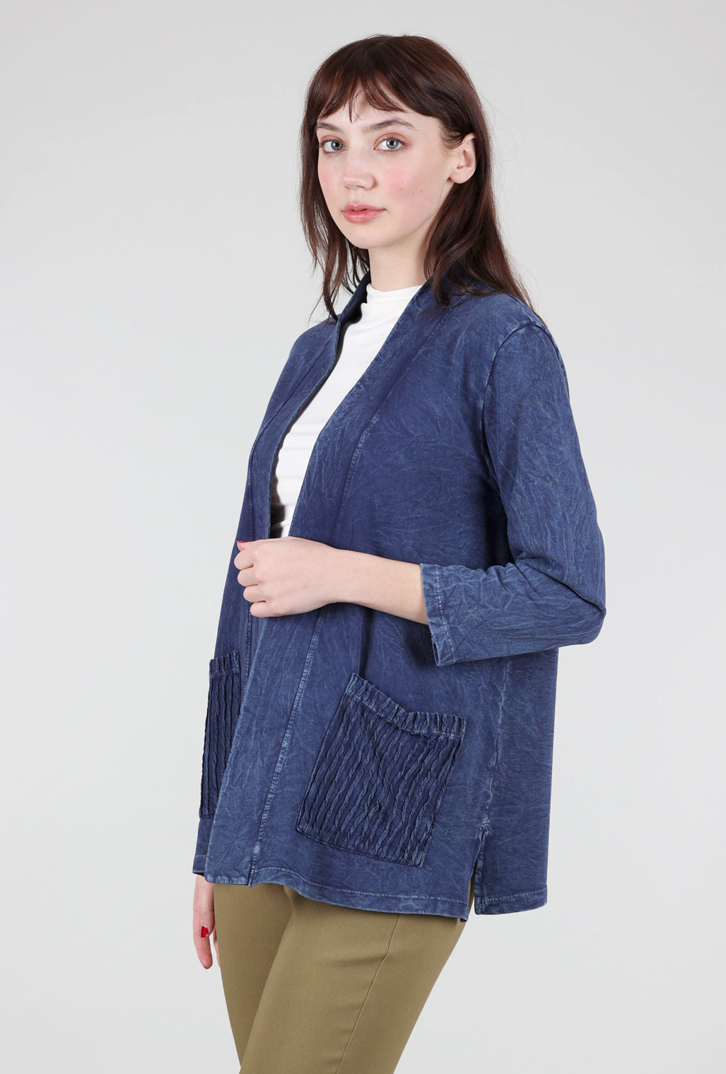 Jess & Jane French Terry Jacket, Denim