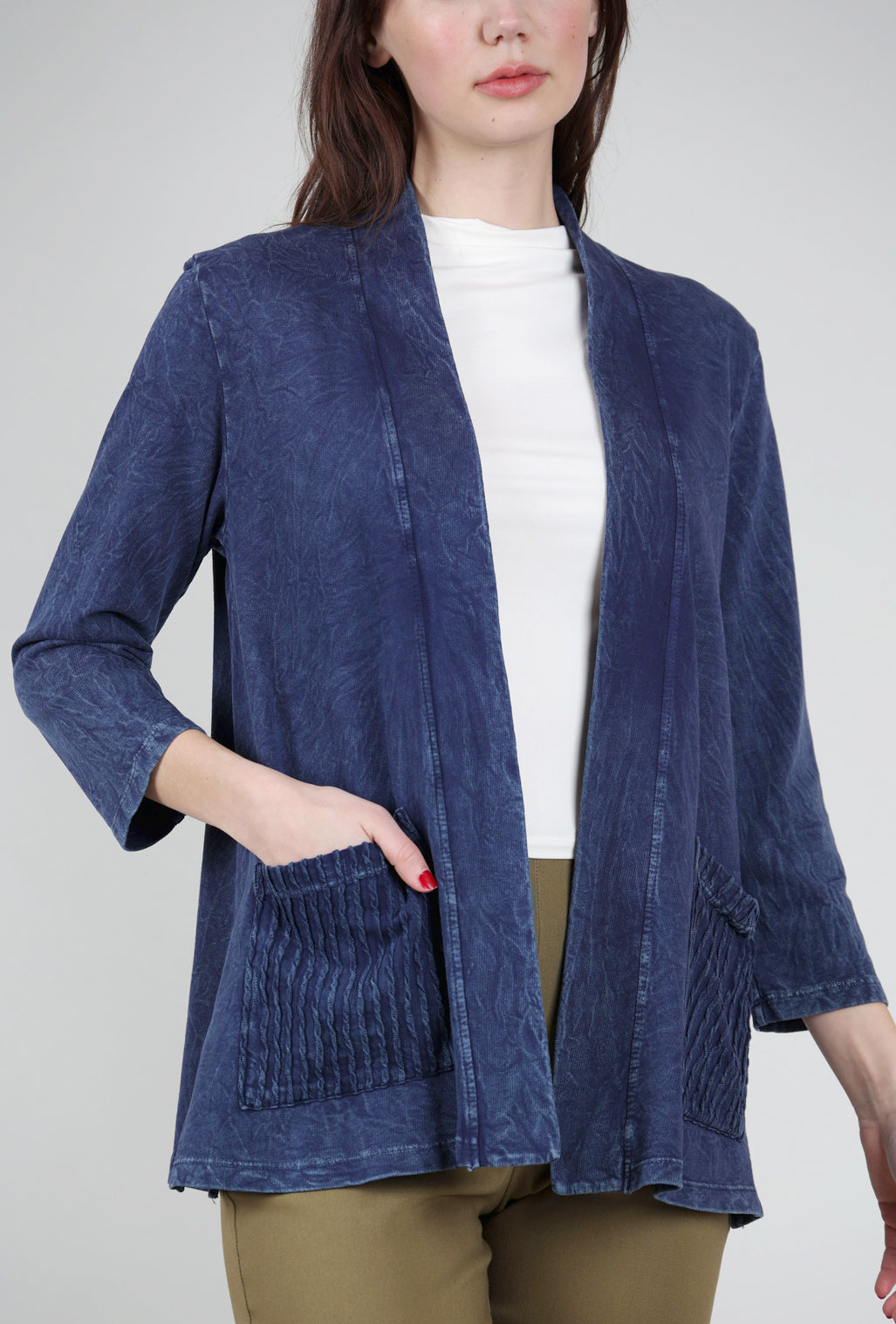 Jess & Jane French Terry Jacket, Denim