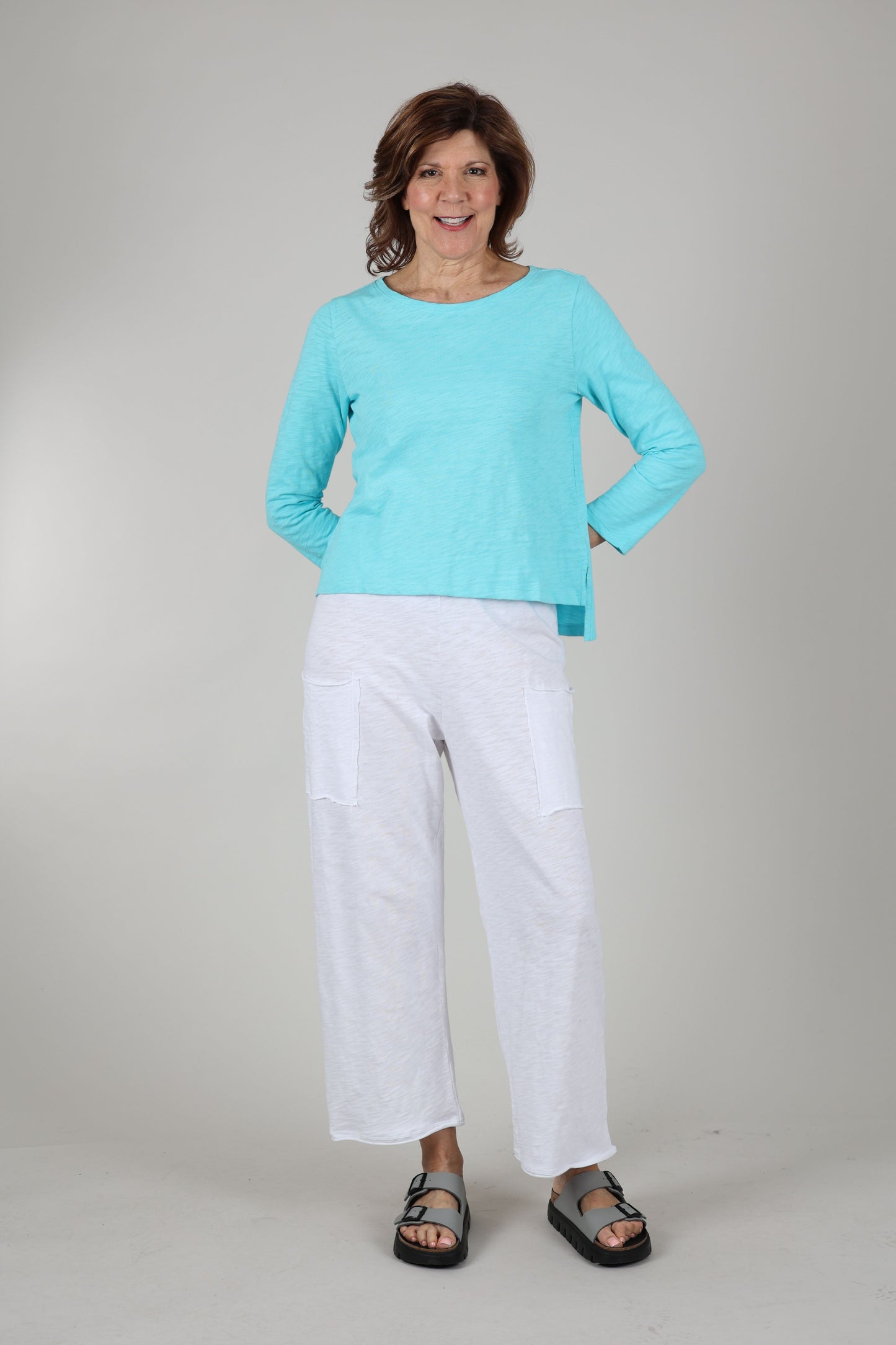 Escape by Habitat Cotton Slub Pocket Flood, White