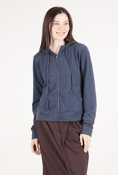 Mododoc L/S Cropped Hoodie, Vibrant Navy