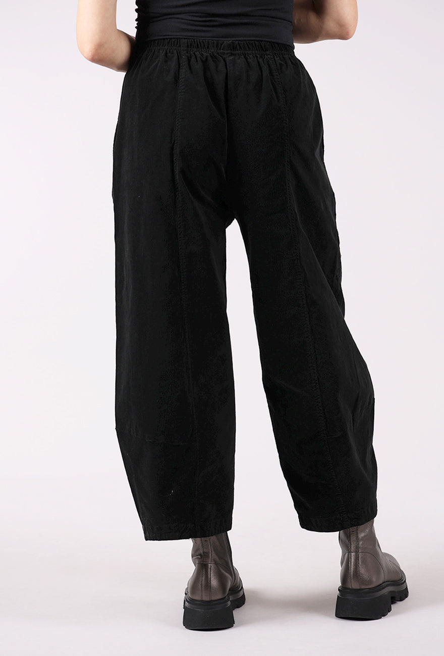 Cut Loose Mini Cord Lantern Pant, Black