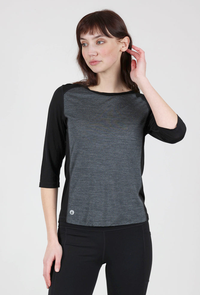 Smartwool Ultra-Light Mountain Bike Tee, Black/Charcoal