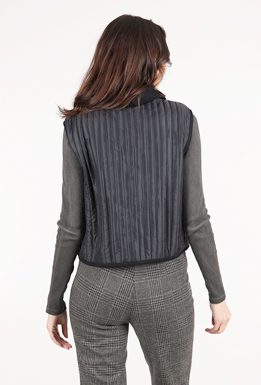 Grade & Gather Quilting Vest, Black