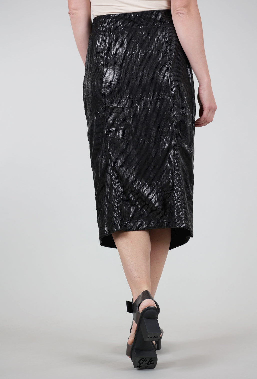 Rundholz Sequin Slim Skirt, Black