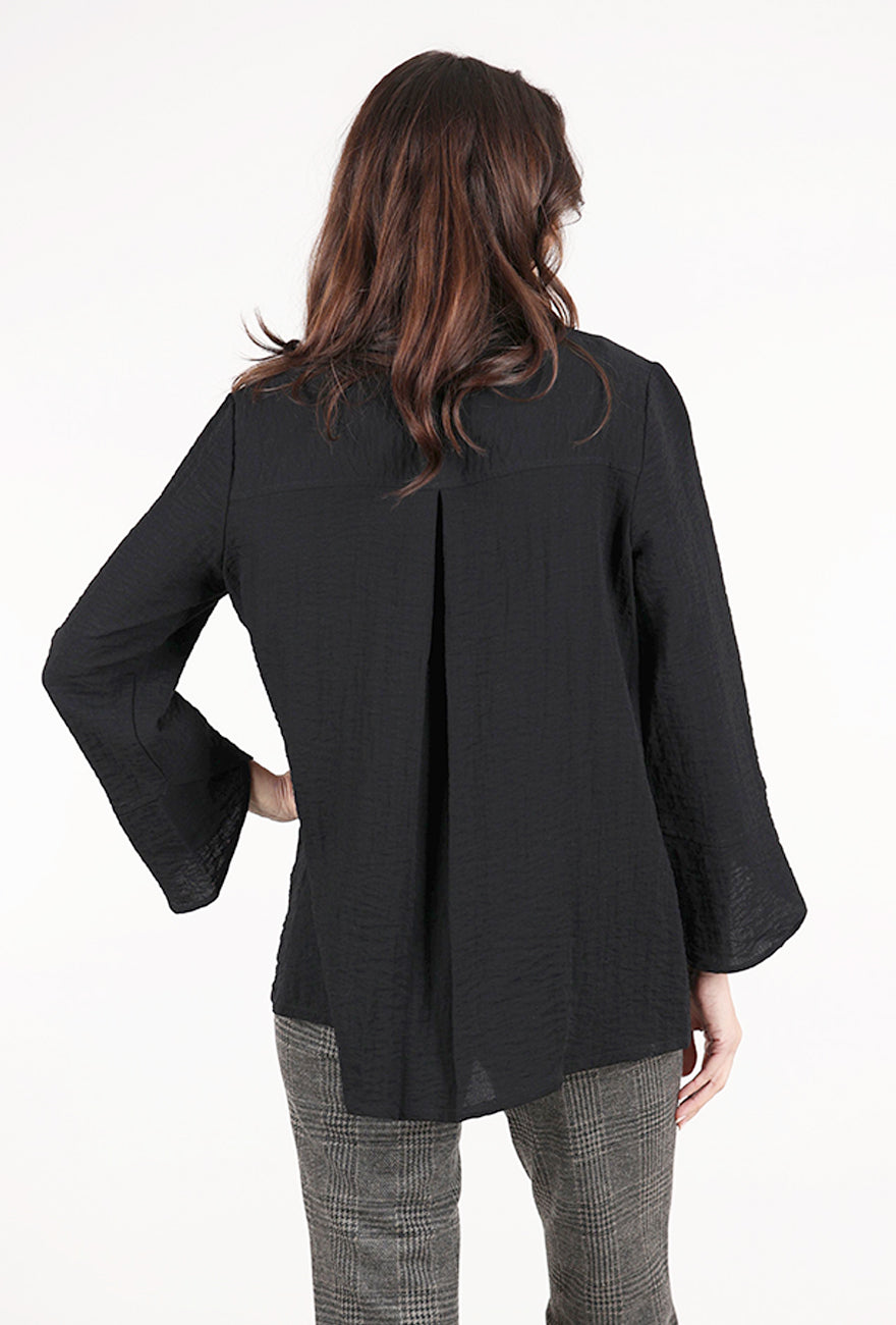 Habitat Express Solid Tulip Sleeve Jacket, Black