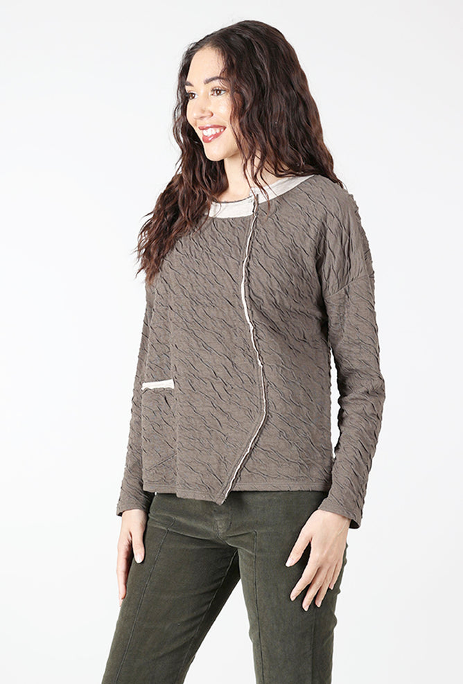 Habitat Crinkle Double-Face Metro Pullover, Umber