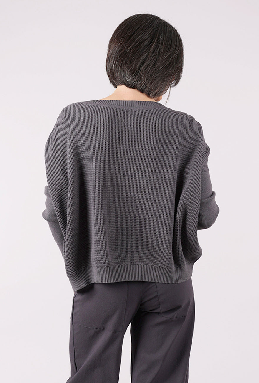 Planet Waffle Basic Sweater, Lava