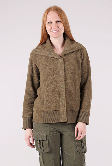 Escape by Habitat Heather Fleece Fireside Snap Jacket, Willow