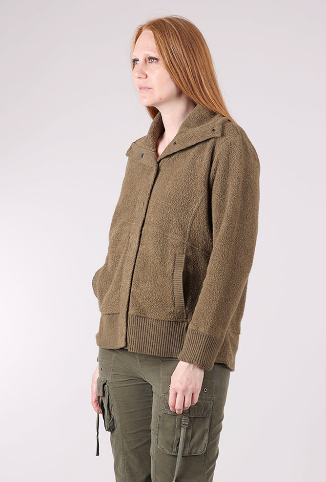 Escape by Habitat Heather Fleece Fireside Snap Jacket, Willow