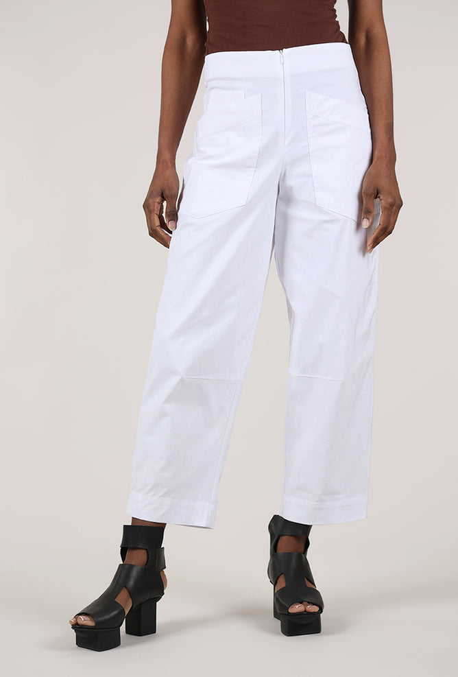 Olivia by Habitat Woven Edit Crop Pant, White