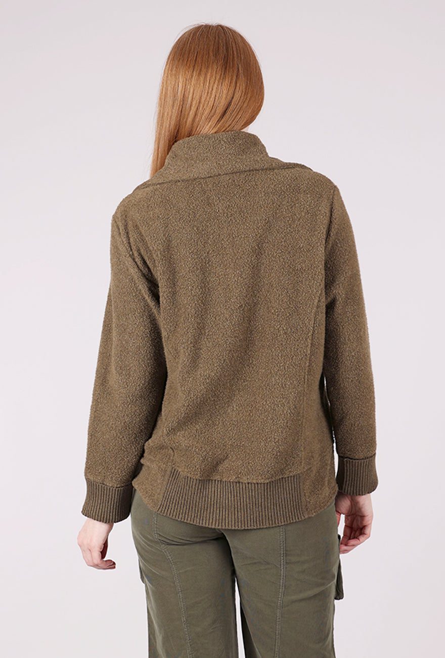 Escape by Habitat Heather Fleece Fireside Snap Jacket, Willow