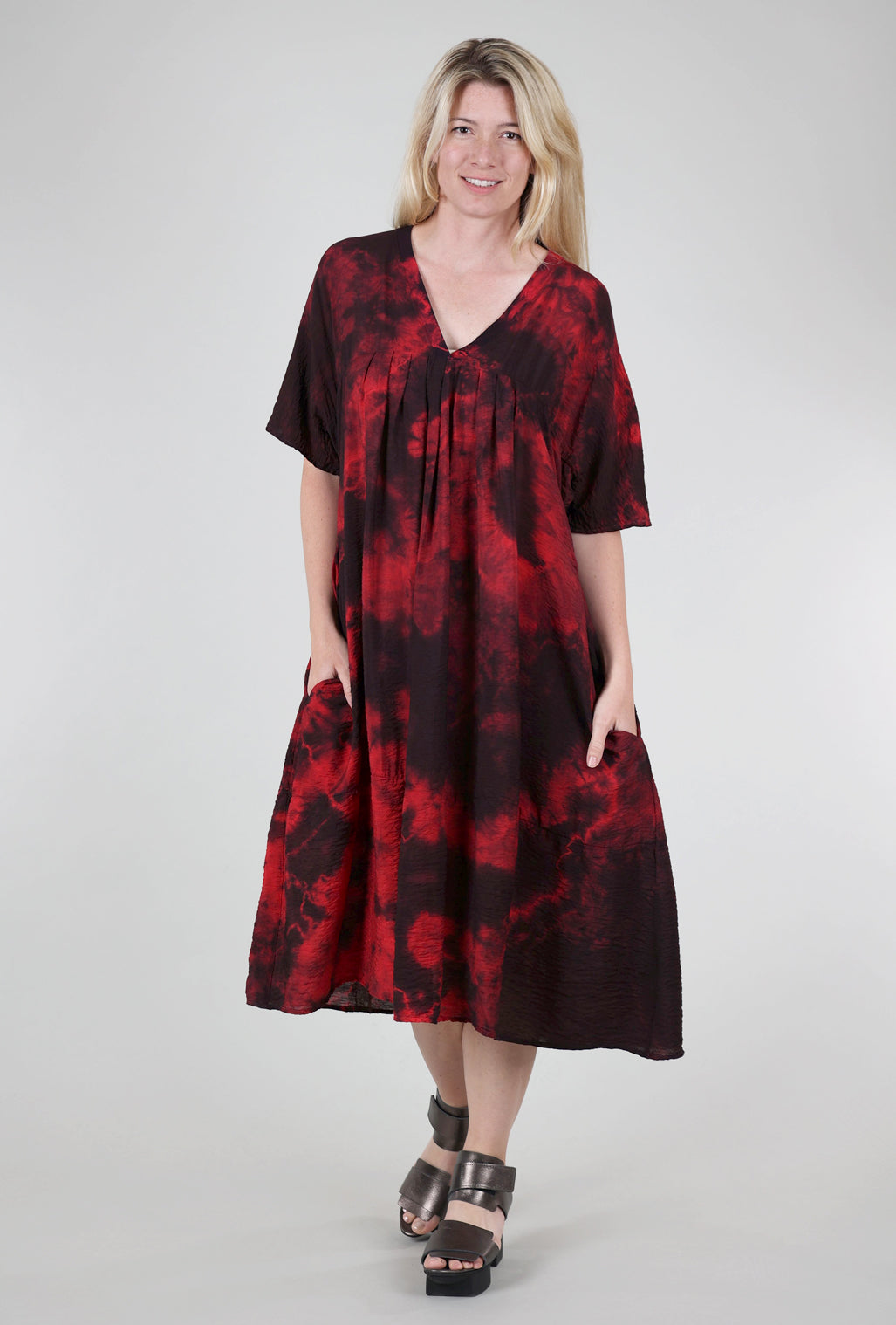 Heyne Bogut Parachute Zen Dress, Marble/Red