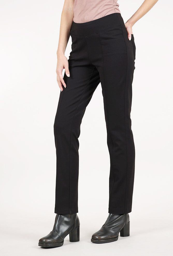 Habitat Luxe Ponte Seamed Pocket Pant, Black