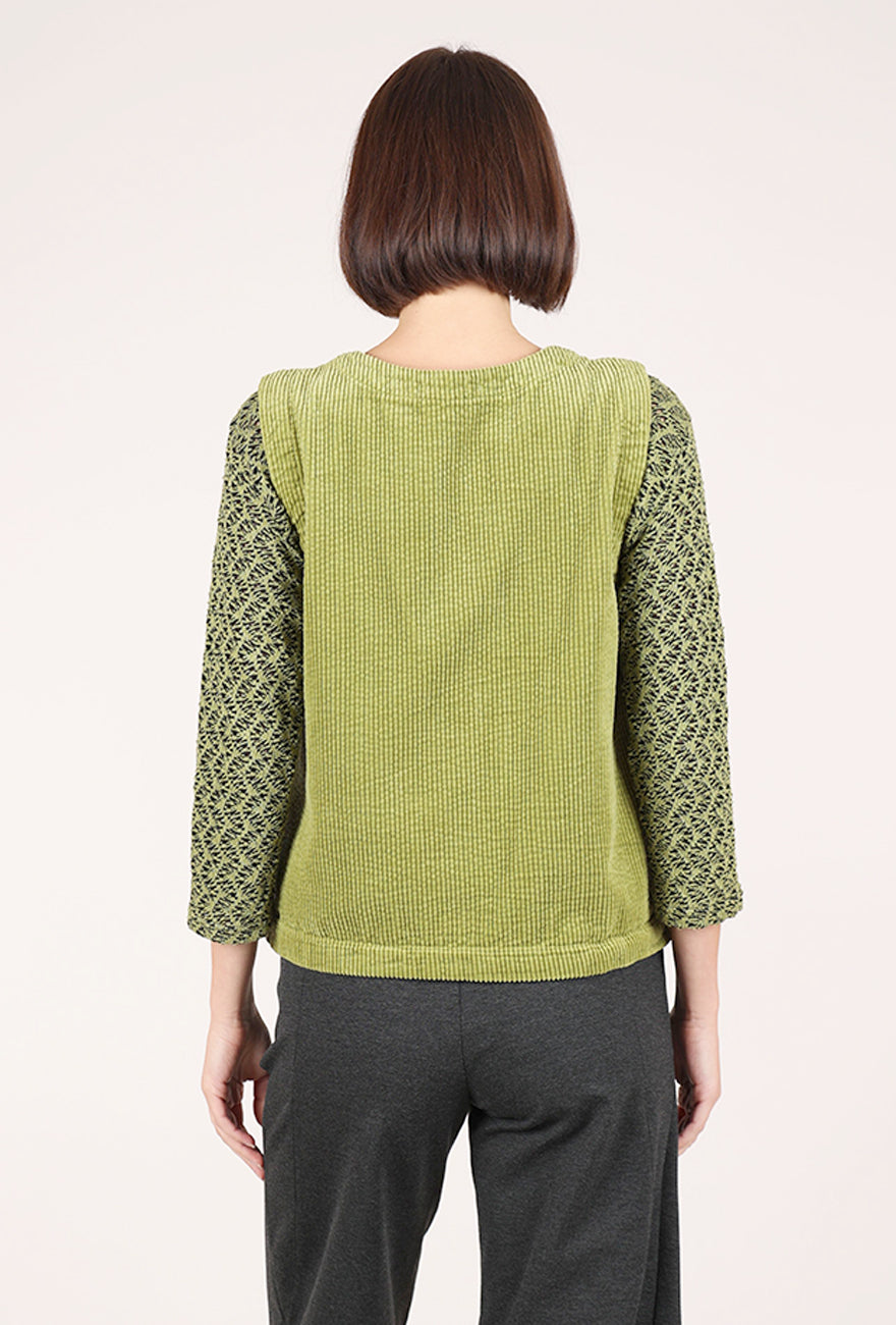 Cut Loose Luxe Cord Vneck Vest, Frog
